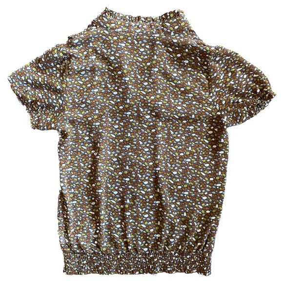 Forever XXI brown pattern ruffle shirt - Picture 4 of 6